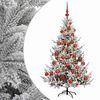 vidaXL Konstgjord julgran med julkulor 120 cm 150 LED-lampor Varmvit