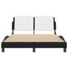 vidaXL Bed Frame without Mattress "Zadar" Black and White 140x200 cm Faux Leather