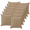 vidaXL Kudde 12 st HOUTEN Taupe 40 x 40 cm Polyester