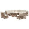 vidaXL Tr&auml;dg&aring;rdsoffset 13 pcs Beige konstrotting