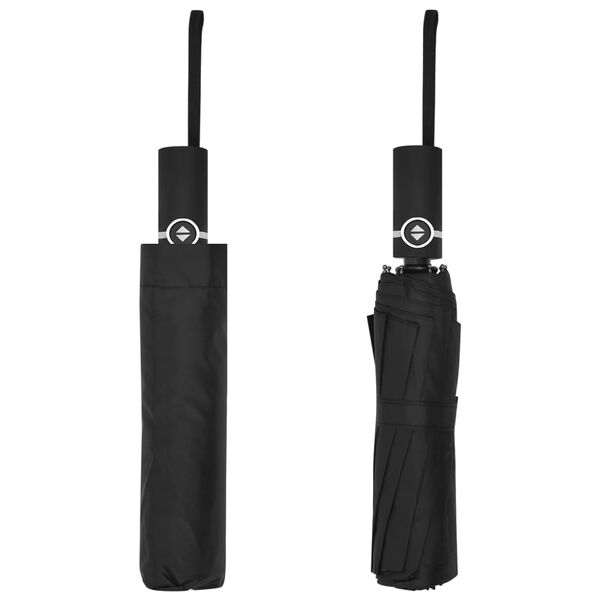 vidaXL Paraply automatisk hopf&auml;llbart svart 104 cm