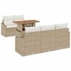 vidaXL Tr&auml;dg&aring;rdsoffset 6 st Beige 100 x 55 x 73 cm