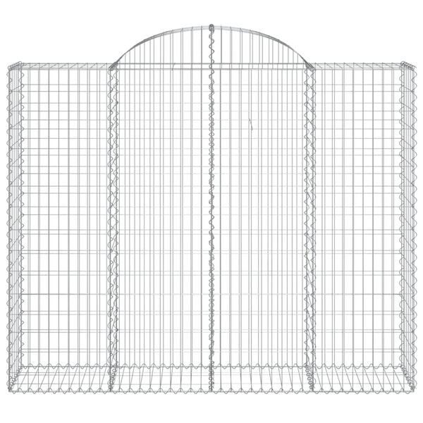 vidaXL Gabioner bågformade 20 st 200x50x160/180 cm galvaniserat järn