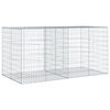 vidaXL Gabionkorg med skydd 200x100x100 cm galvaniserat j&auml;rn