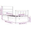 vidaXL S&auml;ngram utan madrass 100x200 cm massiv furu