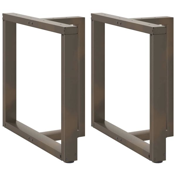 vidaXL Matbordsben T-formade 2 st svarta 80x35x(72-73) cm st&aring;l