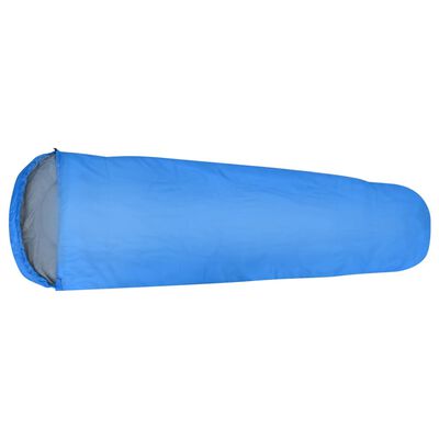 vidaXL Lätt sovsäck blå 15°C 850g