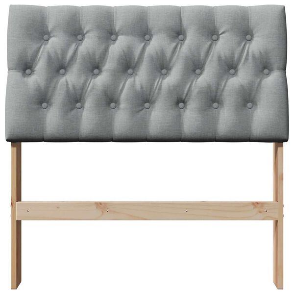 vidaXL Kl&auml;dd s&auml;nggavel Ljusgr&aring; 90 cm Massiv furu