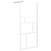 vidaXL Duschv&auml;gg 80x195 cm ESG-glas vit