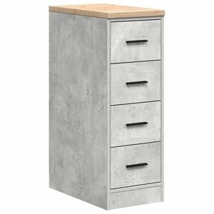 vidaXL F&ouml;rvaringssk&aring;p f&ouml;r garage Betonggr&aring; 30x51x85cm massivt tr&auml; furu