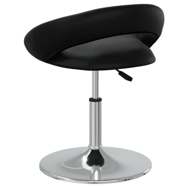 vidaXL Snurrbar matstol svart konstl&auml;der