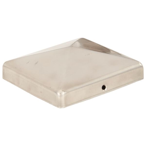 vidaXL Stolphattar pyramid 6 st rostfritt st&aring;l 101x101 mm