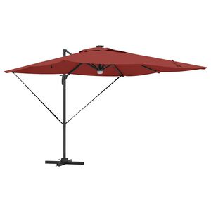 vidaXL Roma Parasol Röd 286 x 285 x 270 cm Aluminium och Polyester