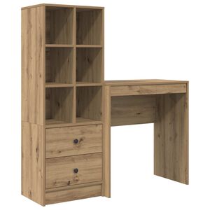 vidaXL Skrivbord Artisan Ek 115,5 x 40 x 127 cm 2 st