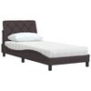 vidaXL Bed with Mattress Dark Brown 90x190 cm Fabric