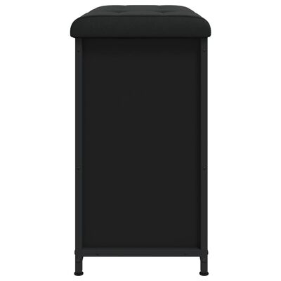 vidaXL Skobänk med flip-låda svart 62x32x56 cm