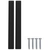 vidaXL M&ouml;belhandtag 2 pcs Svart 110 x 12 x 36 mm J&auml;rn