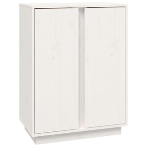 vidaXL Sk&auml;nk vit 60x35x80 cm massiv furu