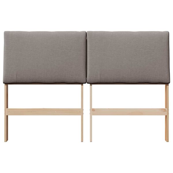 vidaXL Kl&auml;dd s&auml;nggavel Taupe 160 cm Massiv furu