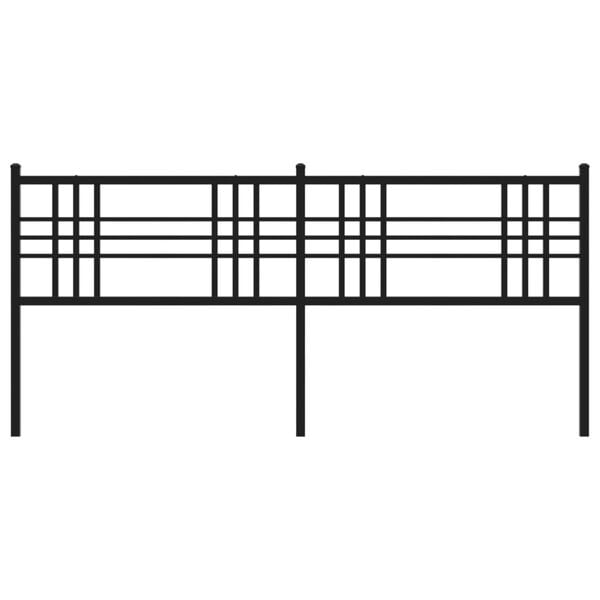 vidaXL Ers&auml;ttningsgavel metall svart 200 cm