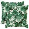 vidaXL Kudd&ouml;verdrag 2 st HOUTEN Bladm&ouml;nster 60 x 60 cm Polyester