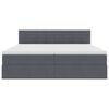 vidaXL F&ouml;rvaringss&auml;ng med madrass med huvudgavel M&ouml;rkgr&aring; 90 x 200 cm