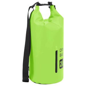 vidaXL Vattent&auml;t packp&aring;se med dragkedja gr&ouml;n 20 L PVC