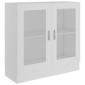 vidaXL Vitrinsk&aring;p vit 82,5x30,5x80 cm konstruerat tr&auml;