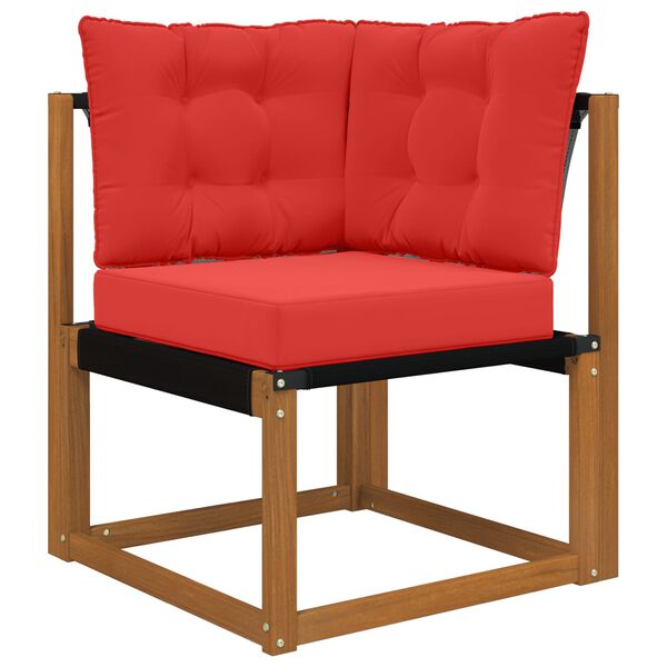 vidaXL Utomhus Soffa Kudde 3 pcs R&ouml;d Polyester