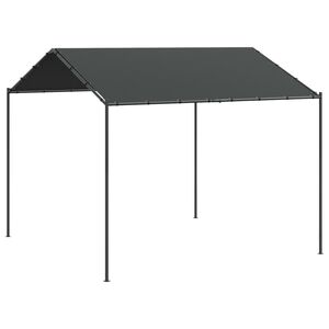 vidaXL Paviljong antracit 3x3 m st&aring;l och tyg
