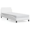 vidaXL Bed Frame "Dover" White 90x190 cm Faux Leather