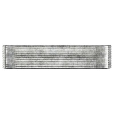 vidaXL Odlingslåda pulverlackerat stål 322x100x68 cm silver