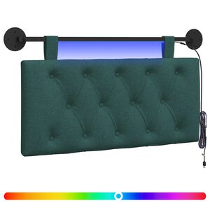 vidaXL H&auml;ngande s&auml;nggavel Med LED-lampa M&ouml;rkgr&ouml;n Tyg