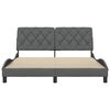 vidaXL Bed Frame without Mattress Dark Grey 160x200 cm Fabric