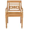 vidaXL Bataviastolar 2 st med beige dynor massiv teak