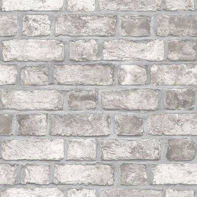 Homestyle Tapet Brick Wall grå och benvit