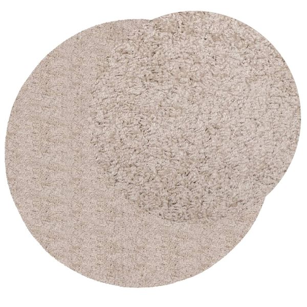 vidaXL Matta l&aring;ngluggad modern beige &Oslash; 120 cm