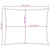 vidaXL Solsegel oxfordtyg rektangulärt 2,5x3,5 m brun