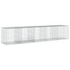 vidaXL Gabionkorg med skydd 500x100x100 cm galvaniserat j&auml;rn