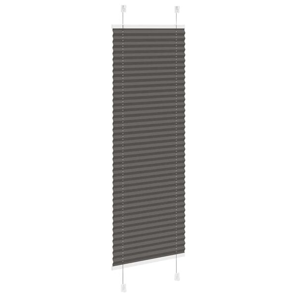 vidaXL Plisserad persienn svart 40x100cm tyg bredd 39,4cm polyester
