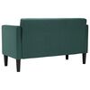 vidaXL Loveseat soffa m&ouml;rkgr&ouml;n 111 cm tyg