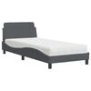 vidaXL Bed with Mattress "Dover" Dark Grey 80x200 cm Velvet