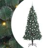 vidaXL Konstigt F&ouml;rbelyst Julgran med Bollsats Gr&ouml;n 210 cm PET