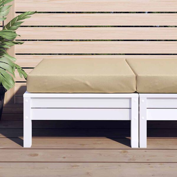 vidaXL Palldyna melerad beige 60x60x9,5 cm tyg