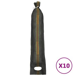 vidaXL Sands&auml;ckar 10 st m&ouml;rkgr&ouml;n 103x25 cm HDPE
