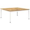 vidaXL Kaffeebord Vit tv&auml;tt 98 x 100,5 x 45 cm Massivt Akaciatr&auml;