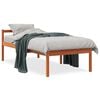 vidaXL S&auml;ngram vaxad brun 90x200 cm massiv furu