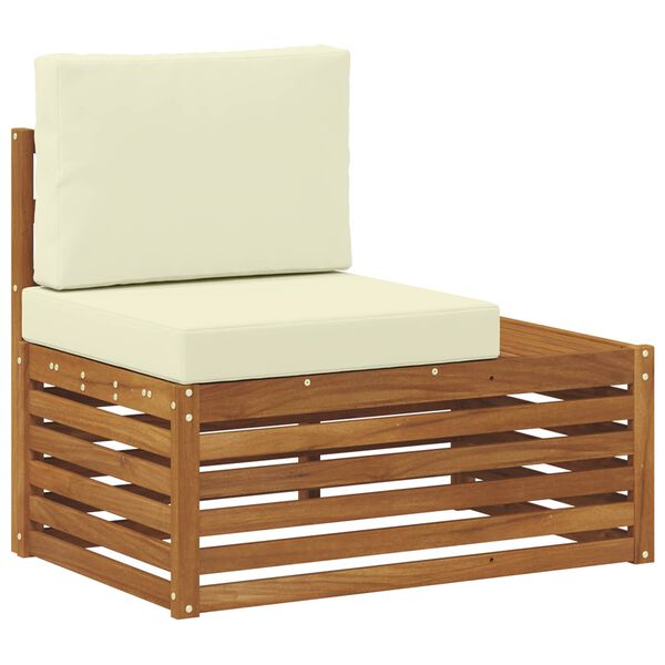 vidaXL Utomhus modulsoffa Naturf&auml;rg 91 x 63 x 73 cm Massivt Akaciatr&auml;