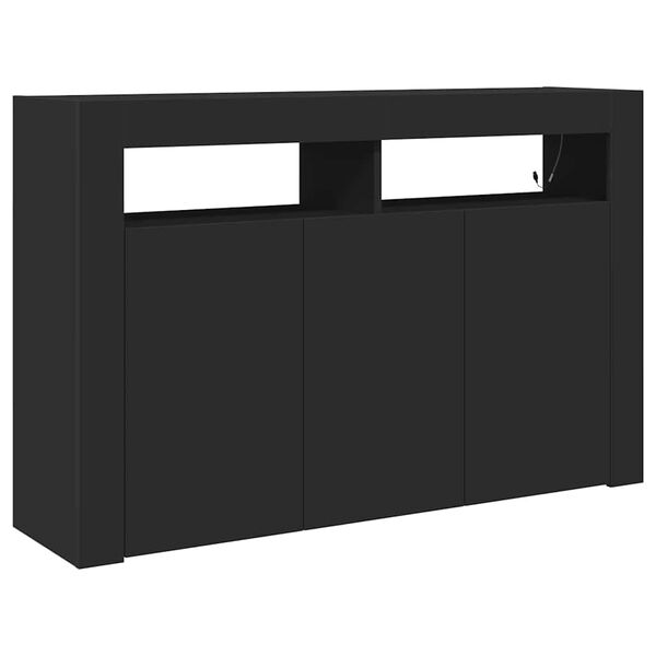 vidaXL Sideboard Svart 116 x 30 x 75 cm Konstruerat tr&auml;