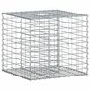 vidaXL Gabion upph&ouml;jd s&auml;ng 60 x 60 x 55 cm Galvaniserat st&aring;l Silver